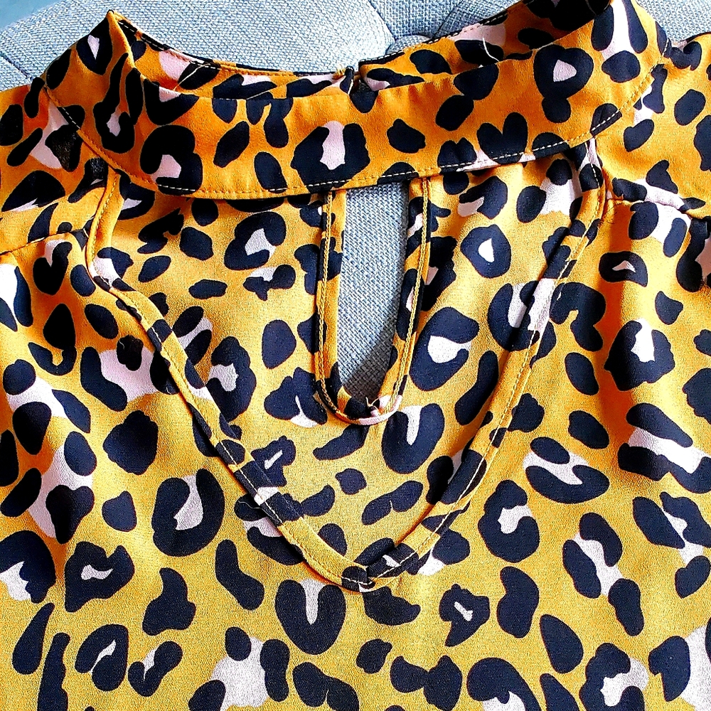 Hippie Rose blouse animal print leopard xl